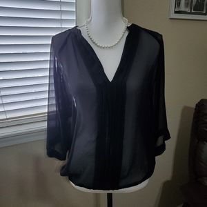 Black Sheer Top S